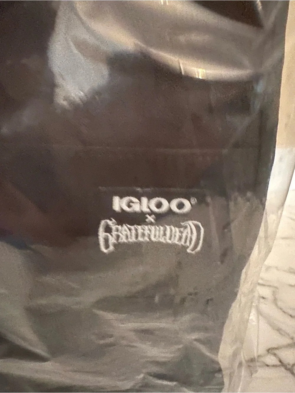 Igloo Black Backpack with Red and Blue Lightning Skull Patch